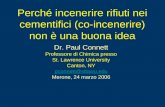 Dr. Paul Connett Professore di Chimica presso St. Lawrence University Canton, NY