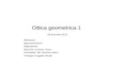 Ottica geometrica 1 19 dicembre 2013