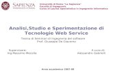 Analisi,Studio e Sperimentazione di Tecnologie Web Service
