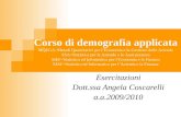 Esercitazioni Dott.ssa Angela Coscarelli a.a.2009/2010