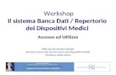 Workshop Il sistema Banca Dati / Repertorio  dei Dispositivi Medici