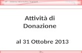 Attività di  Donazione  al  31 Ottobre  2013