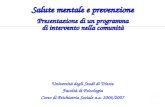 Salute mentale e prevenzione