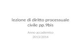 lezione di diritto processuale civile pp.9bis