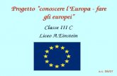 Progetto ”conoscere l’Europa - fare gli europei”