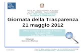 Giornata della Trasparenza 21 maggio 2012