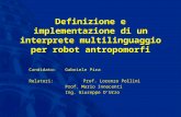 Definizione e implementazione di un interprete multilinguaggio per robot antropomorfi