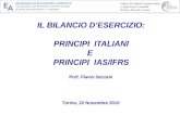 IL BILANCIO D’ESERCIZIO:  PRINCIPI  ITALIANI  E  PRINCIPI  IAS/IFRS