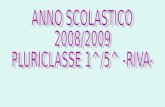 ANNO SCOLASTICO 2008/2009 PLURICLASSE 1^/5^ -RIVA-