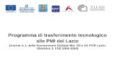 Programma di trasferimento tecnologico alle PMI del Lazio