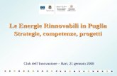 Le Energie Rinnovabili in Puglia Strategie, competenze, progetti