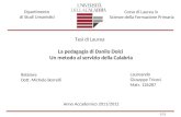 La pedagogia di Danilo Dolci  Un metodo al servizio della Calabria