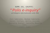 NOME DEL GRUPPO:  “ Polis  e-inquiry ” un’indagine informatizzata sulla città
