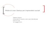 Pillole di Lean Startup per imprenditori sociali
