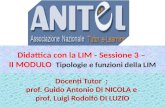 Docenti Tutor  :  prof. Guido Antonio  DI  NICOLA e  prof. Luigi Rodolfo  DI  LUZIO