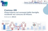 Consu -MI Osservatorio  sui  consumi delle famiglie residenti nel comune  di Milano
