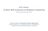 La FA e l’Ictus in Lombardia: aspetti organizzativi