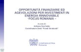 OPPORTUNITÀ FINANZIARIE ED AGEVOLAZIONI PER INVESTIMENTI IN ENERGIA RINNOVABILE FOCUS ROMANIA –