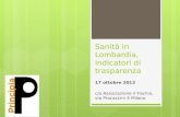 Sanità in Lombardia, indicatori di trasparenza