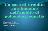 Un caso di tiroidite autoimmune nell’ambito di  poliendocrinopatia