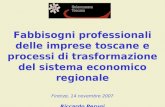 Fabbisogni professionali delle imprese toscane e processi di trasformazione del sistema economico regionale