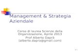 Management & Strategia Aziendale