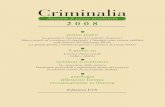 Criminalia 2008 - Annuario di scienze penalistiche - Parte I
