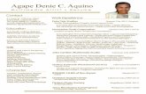 AGAPE DENIE AQUINO - CV & PORTFOLIO