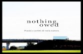 nothing owed - Poesie e scritti di varia natura