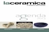 La Ceramica in Italia e nel mondo, Agenda gennaio/febbraio/marzo 2013