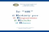 Le "4R" il Rotary per il Risparmio il Riciclo il Riuso