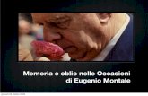 Memoria e oblio nelle Occasioni di Eugenio Montale