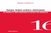 Sergio Solmi critico militante. Un itinerario nella letteratura italiana del Novecento
