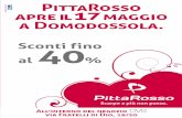 Pittarosso apre il 17 maggio a Domodossola con SCONTI fino al 40%