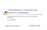 modellistica e controllo dei sistemi ambientali Di Mauro Patti