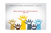 Bilancio sociale 2012 - Emporio della Solidarietà - Lecce