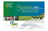 Agri 2000 - Innovazione e sostenibilità della produzione agricola - rapporto 2013