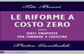 Le riforme a costo zero