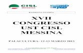 XVII CONGRESSO CISL MESSINA - RASSEGNA STAMPA