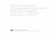 Documento Programmatico Pluriennale 2013-2015