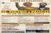 Programma Festa SS Pietro e Paolo Galatina 2012