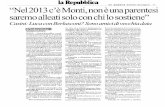 Casini - Nel 2013 c'è Monti, non è una parentesi saremo alleati solo di chi lo sostiene - Repubblica