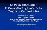 Angelo Tedone / Il Consiglio regionale della Puglia in Comunica140