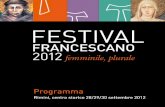 Programma di Festival Francescano 2012