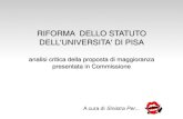 Riforma dello Statuto dell'Università di Pisa