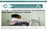 Responsabilita' sociale e tecnologia solidale n.6, anno I, Settembre 2012