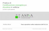Pratica di Certificazione energetica e Acustica in edilizia Milano, 14 dicembre 2010 - alessi