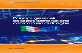 Principi generali della posizione italiana contro l'uso di droghe (versione in italiano)
