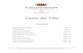 Carta dei vini Principe di Piemonte Viareggio