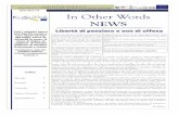 Newsletter "In other Words" n.6/aprile 2012